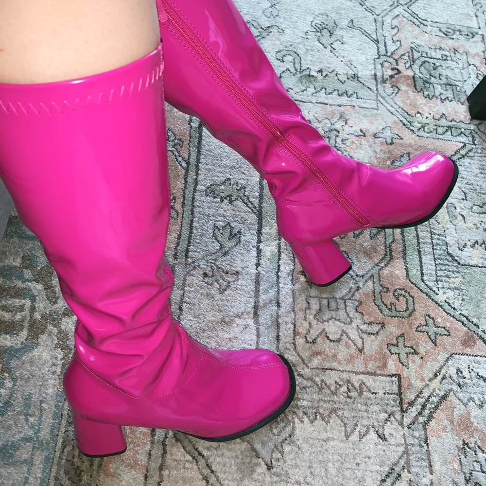Hot Pink gogo boots